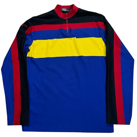 Polo Ralph Lauren Other - Vintage Polo Ralph Lauren Striped 1/4 Zip Top (Size M)